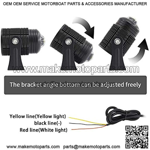 LED Driving Fog Lights Headlights For Motorcycle 2Pcs 40W Yellow White Dual Color LED Pod Lights work Auxiliary Lights Ditch Lights Fit for Car Truck ATV UTV Motorcycle Golf Boat - Image 4