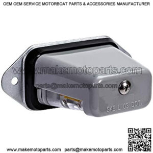LED License Plate Trailer Light [Surface Mount] [DOT FMVSS 108] [SAE L] [Gray-Finish] [Waterproof] [12V DC] License Tag Lights for UTV ATV Trailer Truck RV Boat