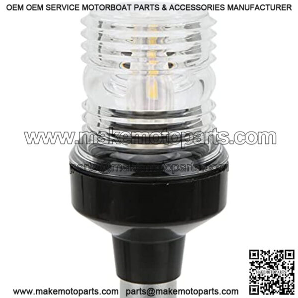 LED Navigation Anchor Light 2nm IP66 Waterproof Fold Down All Round 360   Adjustable Boat Stern Lamp Parts for Yachts Marines(Orange) - Image 3