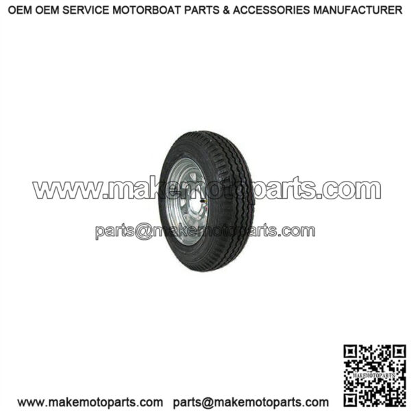 4.80x12 Trailer Tire & Galvanized Rim, Load Range B