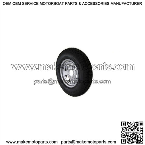 ST185/80D-13" Tire & Silver Spoke Rim, Load Range D
