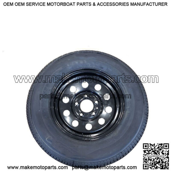 ST205/75R-15" RADIAL Tire w/ Black Mod. Rim, 5 on 4.5", L.R. C