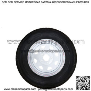 ST205/75R-15" RADIAL Tire w/ Painted Rim, 5 on 5", L.R. C