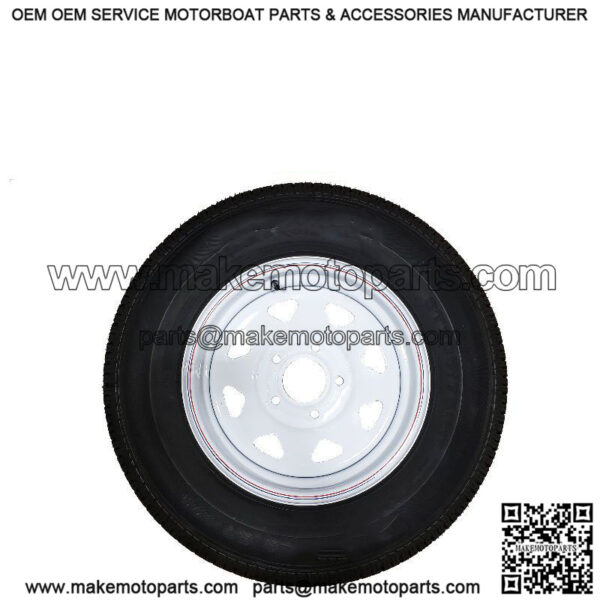 ST205/75R-15" RADIAL Tire w/ Painted Rim, 5 on 5", L.R. C
