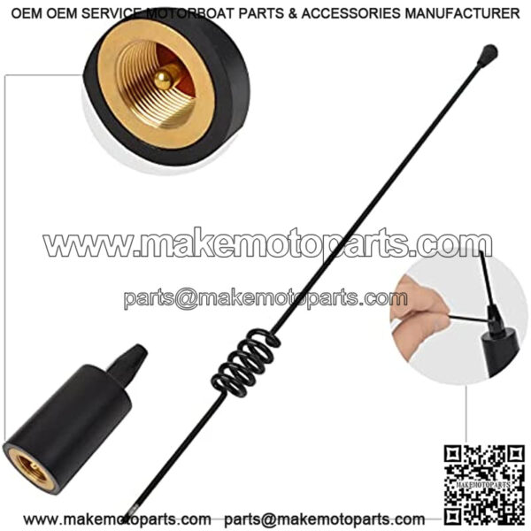 Boat Antenna, 156-163Mhz Anti-Corrosion Whip with 5M/16.4ft RG58 Coax Cable and L Shape Fender Bracket for Uniden Icom Yaesu Cobra Midland Two Way Radio Transceiver - Image 4