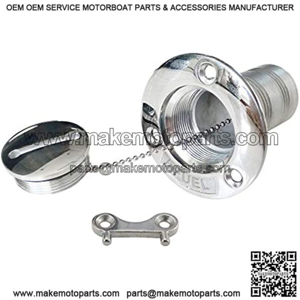 New Casting 1-1/2"(38mm) Boat Deck Fill/Filler with Key Cap 316 Stainless Steel Hardware for Boat Yacht Caravan