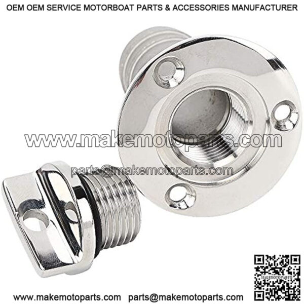 Fafeicy Garboard Drain Plug,316 Stainless Steel Oval Vent Connector Fitting Boats Parts for Boat Yacht Fishing, Hand Tools & Accessories - Image 2