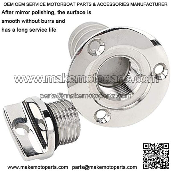 Fafeicy Garboard Drain Plug,316 Stainless Steel Oval Vent Connector Fitting Boats Parts for Boat Yacht Fishing, Hand Tools & Accessories - Image 3