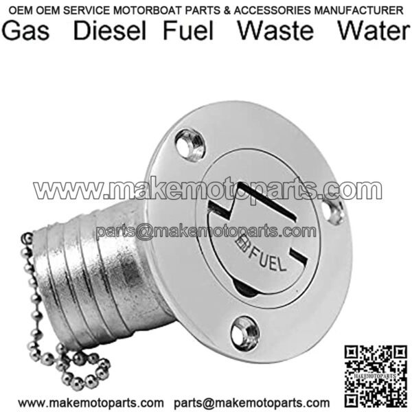 Stainless Steel Hardware 45 Degree Fuel Deck Filler Cap Stainless Steel 316 38mm 50mm Boat Yacht Accessories Parts for Boat (Color : WASTE-50mm) - Image 2