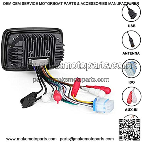 Marine Stereo Bluetooth Waterproof Boats Golf Cart Radio Digital Media Stereo Receiver AM FM Tuner Bluetooth Streaming on ATV UTV Motorcycle and Spa Hot Tubs - Image 3