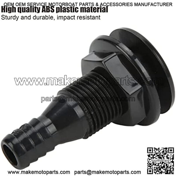 Boat Thru Hull Connector, 5/8in Thru Hull Fitting Straight ABS Impact Resistance Hose Connector for Boats Marines - Image 4