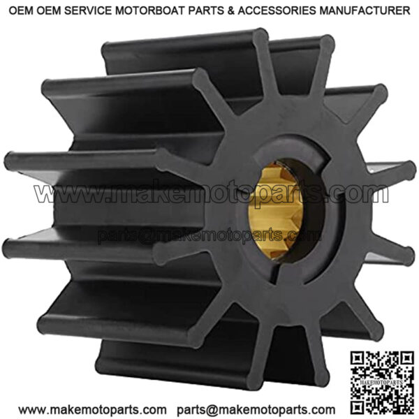 Outboard Water Pump Impeller Water Pump Impeller for Outboard Motor 12 Blades Neoprene Accessory Fit for 17935-0001 Replacement Boat/Yacht Parts - Image 2
