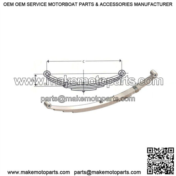 20" Double Eye Leaf Spring (3 leaves / 1500 lb.)