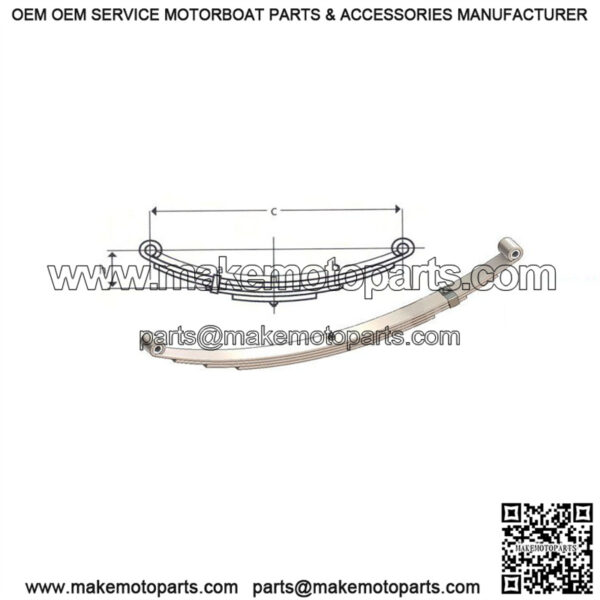 23.13" Double Eye Leaf Spring (3 leaves / 1250 lb.)