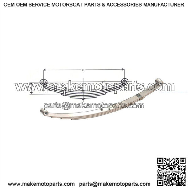 25.13" Double Eye Leaf Spring (3 leaves / 1250 lb.)