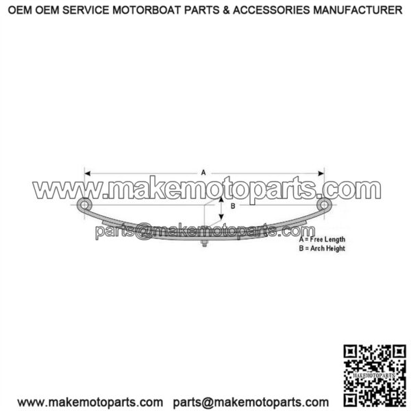 25-1/4" Double Eye Leaf Spring (4 leaves / 1750 lb.)
