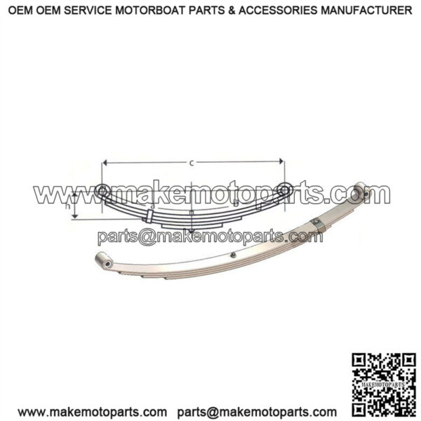 25.25" Double Eye Leaf Spring (6 leaves / 3,380 lb.)