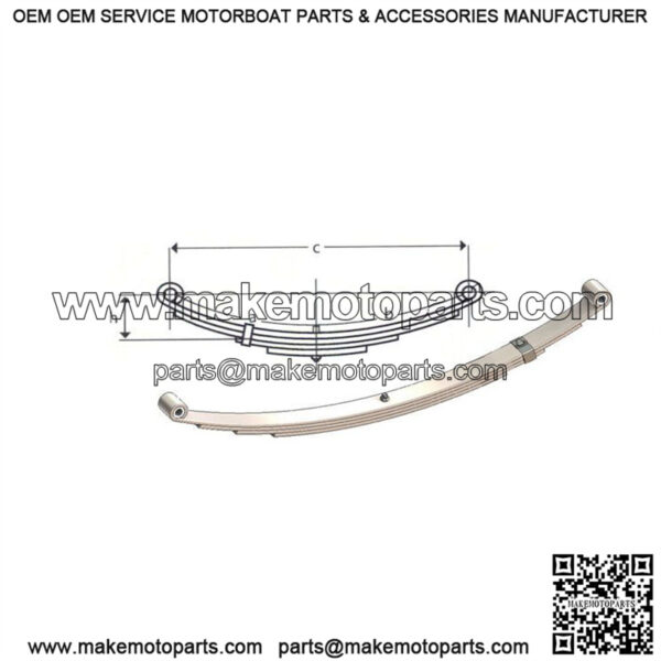 29.70" Double Eye Leaf Spring (3 leaves / 650 lb.)