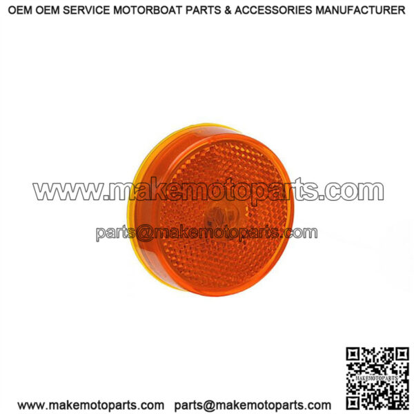 Amber Round Clearance Light w/ Reflector, 2-1/2"