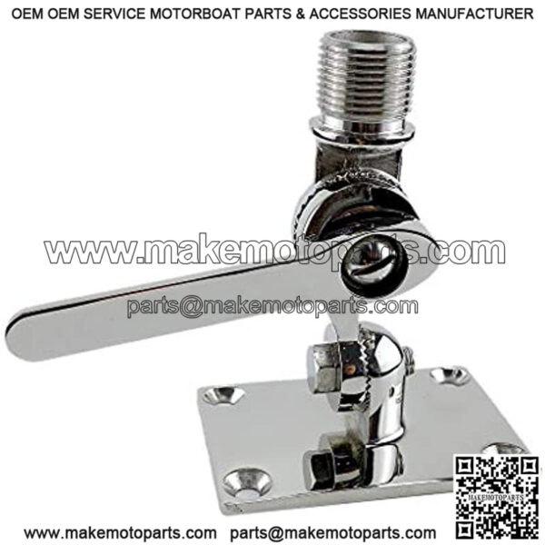 Heavy Duty 316 Stainless Steel Boat Radio VHF Antenna Adjustable Base Ratchet Mount Suit for Boat Yacht Replacement Part - Image 4