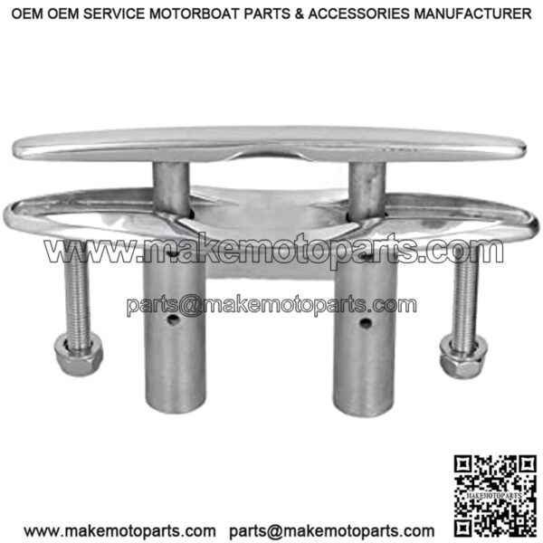 Boat Deck Cleat, 8in Pull Up Boat Cleat 316 Stainless Steel Open Base Highly Polished Hardware for Dock Boat/Yacht Spare Parts - Image 2