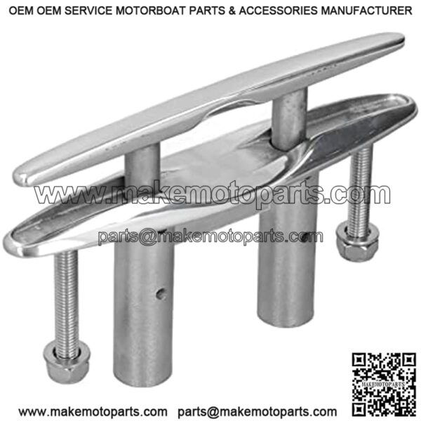 Boat Deck Cleat, 8in Pull Up Boat Cleat 316 Stainless Steel Open Base Highly Polished Hardware for Dock Boat/Yacht Spare Parts - Image 3