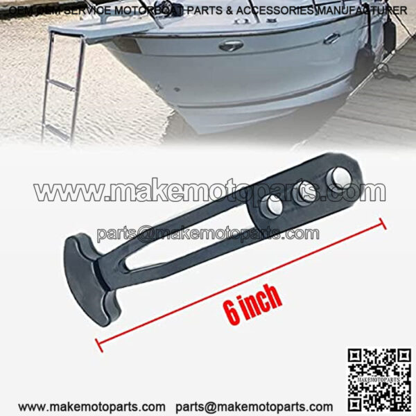 Boat Yacht Sport Jet Boarding Swim Telescoping Ladder Strap, Secure Retaining 3 Adjustable Mounting Holes for 2 Step 3 Step Ladder (M) - Image 2
