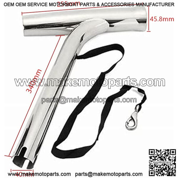 Fishing Rod Holder 2Pcs Stainless Steel Boat Outrigger Mount Fishing Pole Holder - Image 2