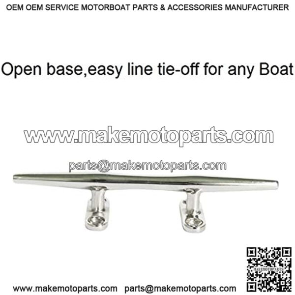 Hardware 316 Stainless Steel Boats Deck Cleat Hardware 4inch to 12 inch Metal Sail Dock Cleats Boat Yacht Accessories Parts Solid and Durable in use. (Color : 8inch) - Image 2