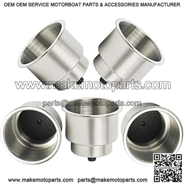Stainless Steel Boat Cup Drink Holder with Drain,Mounting Gasket and Internal pad for Boat Rv Camper (8 Pack) - Image 3