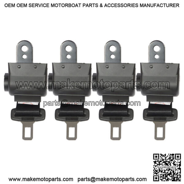 4 Golf Cart Seat Belts and Bracket Kit For E-Z-G-O Yamaha Club Car - Image 4
