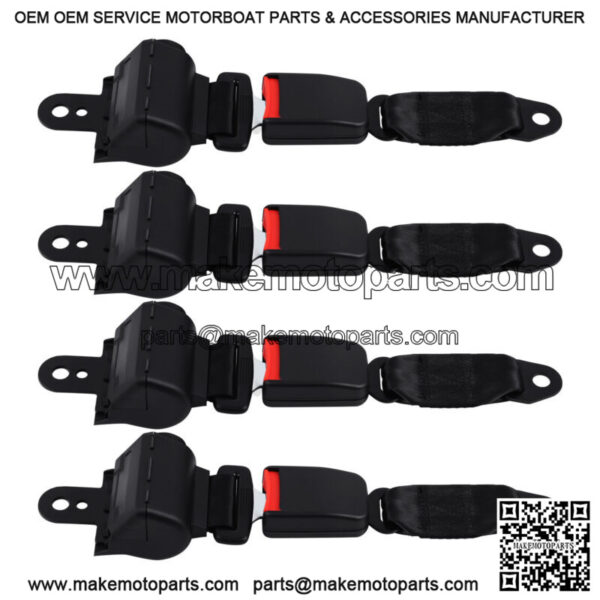 4 Pcs Universal Golf Cart Seat Belts Lap For EZGO Yamaha Club Car