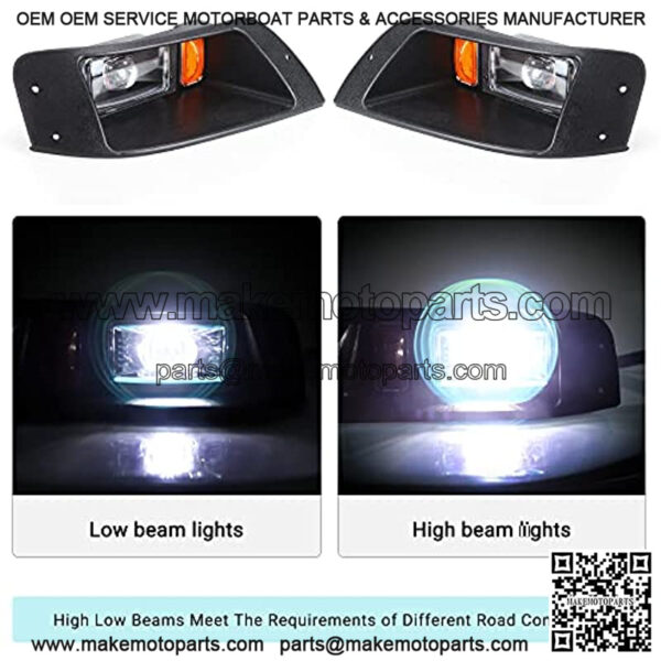 Golf Cart Ezgo TXT Led Light Kit With Daytime Running High/Low Beam Light for 1995-2013 (12V-48V) TXT Golf Cart, EZ-GO Light Kit Headlight and Taillight with Turn Signals Light Brake Light - Image 2