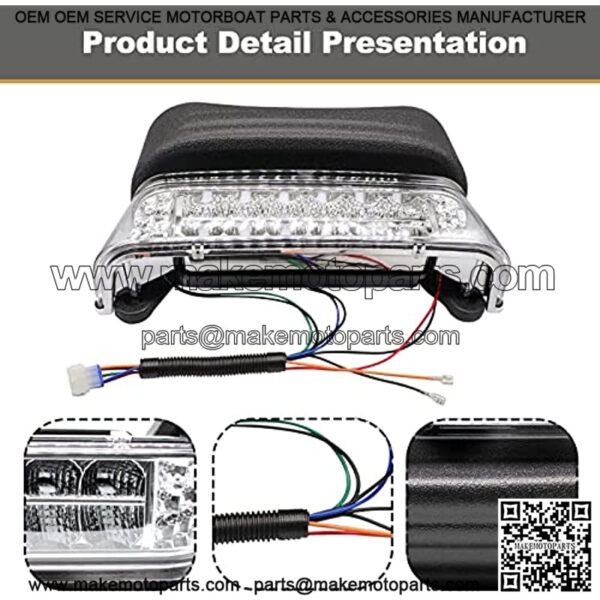 Club Car Precedent Led Head Light with Bumper Electric Replacement or Upgrade for 2004-Up Golf cart - Image 2