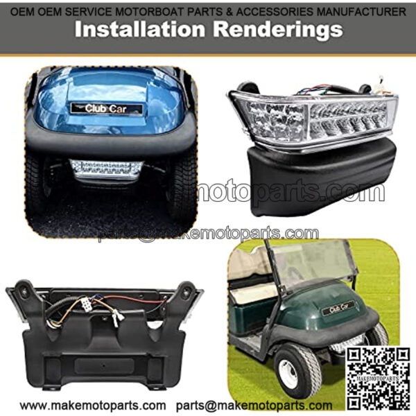 Club Car Precedent Led Head Light with Bumper Electric Replacement or Upgrade for 2004-Up Golf cart - Image 4