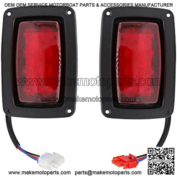Club Car LED Light Kit 12 Volt Headlight and Tail Light Assembly for 1993-Up Club Car DS Golf Cart OEM 101988001 101988002 - Image 2