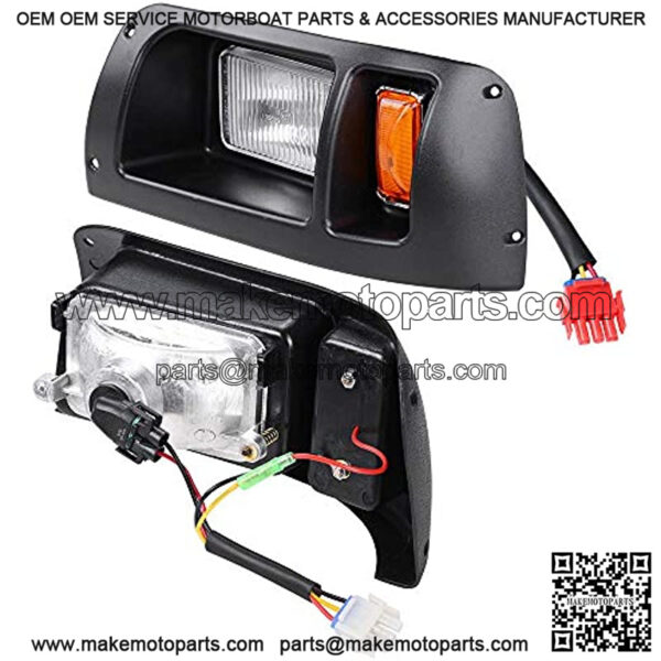 Golf Cart Halogen Headlights & LED Tail Lights Kit DS Cart Lights, Only Compatible With Golf Cart Club Car DS 1993-UP Model - Image 2
