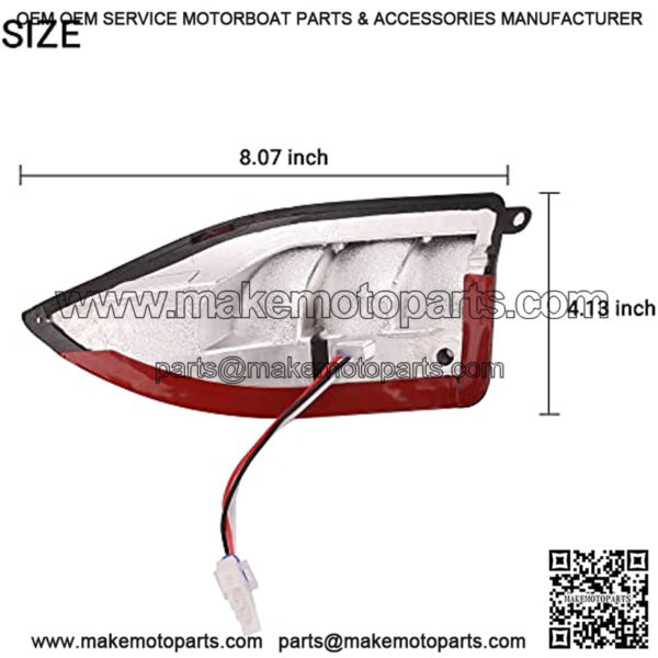 Golf Cart LED Tail Lights for Club Car Precedent 2004-Up and Tempo 2018-Up Models Replacements ,Driver and Passenger Rear Lights 12V with 3 Pin Molex Quick Connector Wired - Image 4