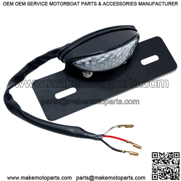 Golf Cart License Plate Holder with LED Tag and Brake Light