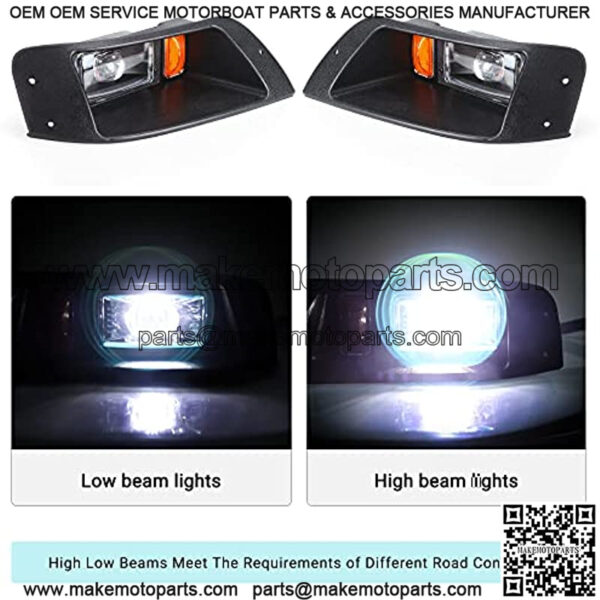 Golf Cart Ezgo TXT Led Light Kit With Daytime Running High/Low Beam Light for 1995-2013 (12V-48V) TXT Golf Cart,LED Light Kit Headlight and Taillight with Turn Signals Light Brake Light - Image 2