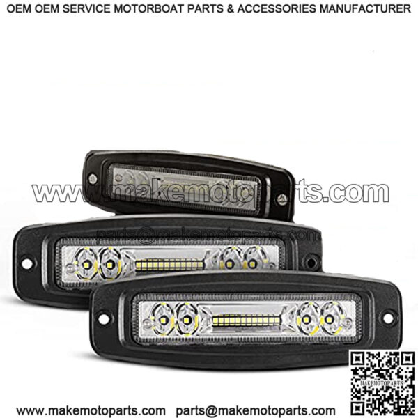 7" Flush Mount LED Light Pods, 2 Pcs 4800LM Off Road LED Work Lights Bar Flood Spot Combo Beam Driving Fog LED Bumper Lights for Truck Golf Cart UTV ATV