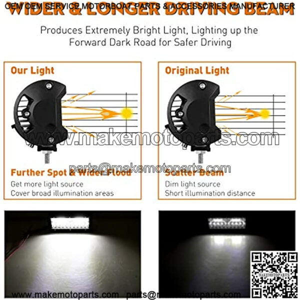 LED Light Bar, YEEGO 7 Inch Off Road Light 240W 24000lm with Wiring Harness(10ft /2 Lead), Waterproof Spot & Flood Combo Beam LED Light Bar for Pickup Truck ATV UTV SUV Boat - Image 2