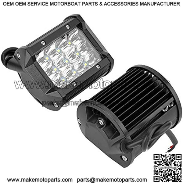 LED Work Light, 1 Pair 10V-48V 4inch 4-Row 36W Universal Working Light Bar Driving Lamp for Trucks Forklifts Off Road Vehicles Engineering Vehicles Cars Ships Motorcycles - Image 4