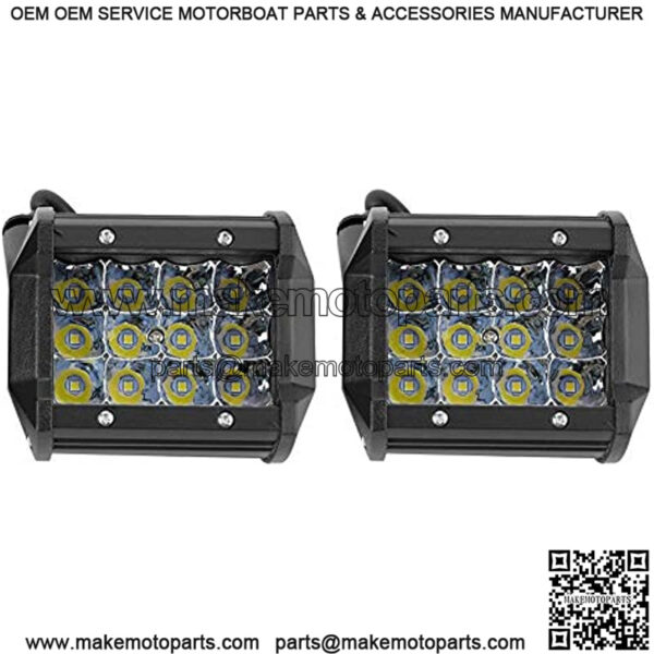LED Work Light, 1 Pair 10V-48V 4inch 4-Row 36W Universal Working Light Bar Driving Lamp for Trucks Forklifts Off Road Vehicles Engineering Vehicles Cars Ships Motorcycles - Image 5