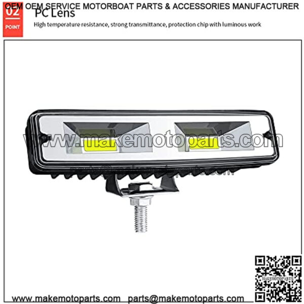 6 Inch Automotive Led Flood Light Bar - 48W 10000Lm Led Light Bar 12V/24V SUV Driving Fog Light Waterproof Off Road Day Runing Lights Pods Lights Headlight for Trucks Off Road ATV UTV, 2 Pack - Image 3
