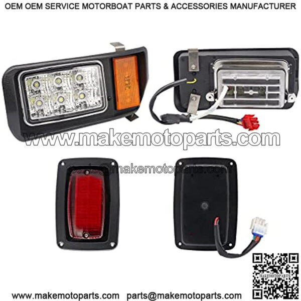 Club Car DS Led Head Light Kit Headlight and Tail Light Assembly for 1993-up Golf Cart Factory Style 101988002 101988001 - Image 2