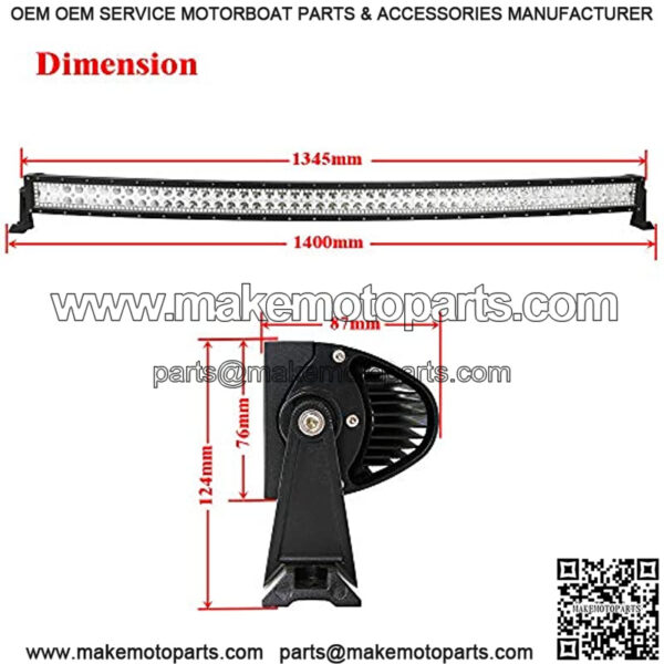 Bluetooth 52inch 300w Curved Led Light Bar with Chasing RGB Halo Ring, Multicolor Changing w/Wireless Spot Flood Combo Beam Free Wiring Harness for Off Road Truck Cars UTV ATV RZR - Image 2