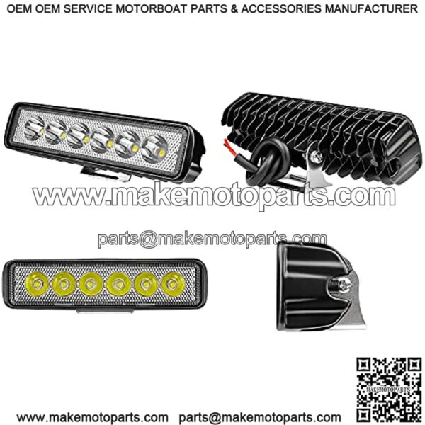 Automotive Led Work Light Bar Spotlight,6 inch 48W 10,000LM Super Bright Off Road Driving Fog Lights Golf Cart Day Runing Lights Waterproof for Truck Pickup SUV ATV UTV Tractor, Pack of 2 - Image 2