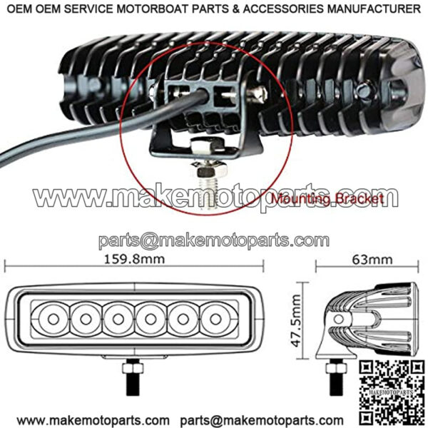Green Led Light Bar 2PCS 18W Spot Driving Fog Light Off-road Work Light Waterproof Compatible for Jeep Boat ATV SUV Truck Pick-up Van Fishing Hunting Navigation 12v 24v - Image 3
