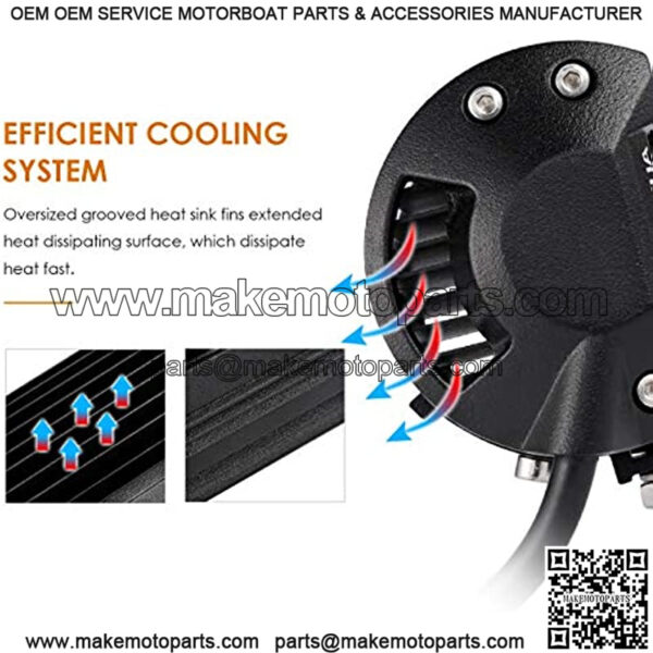LED Light Bar 4 inch 18W LED Pods 1800lm Spot Beam Driving light Offroad lights with Wiring Harness (Pack of 2) - Image 2